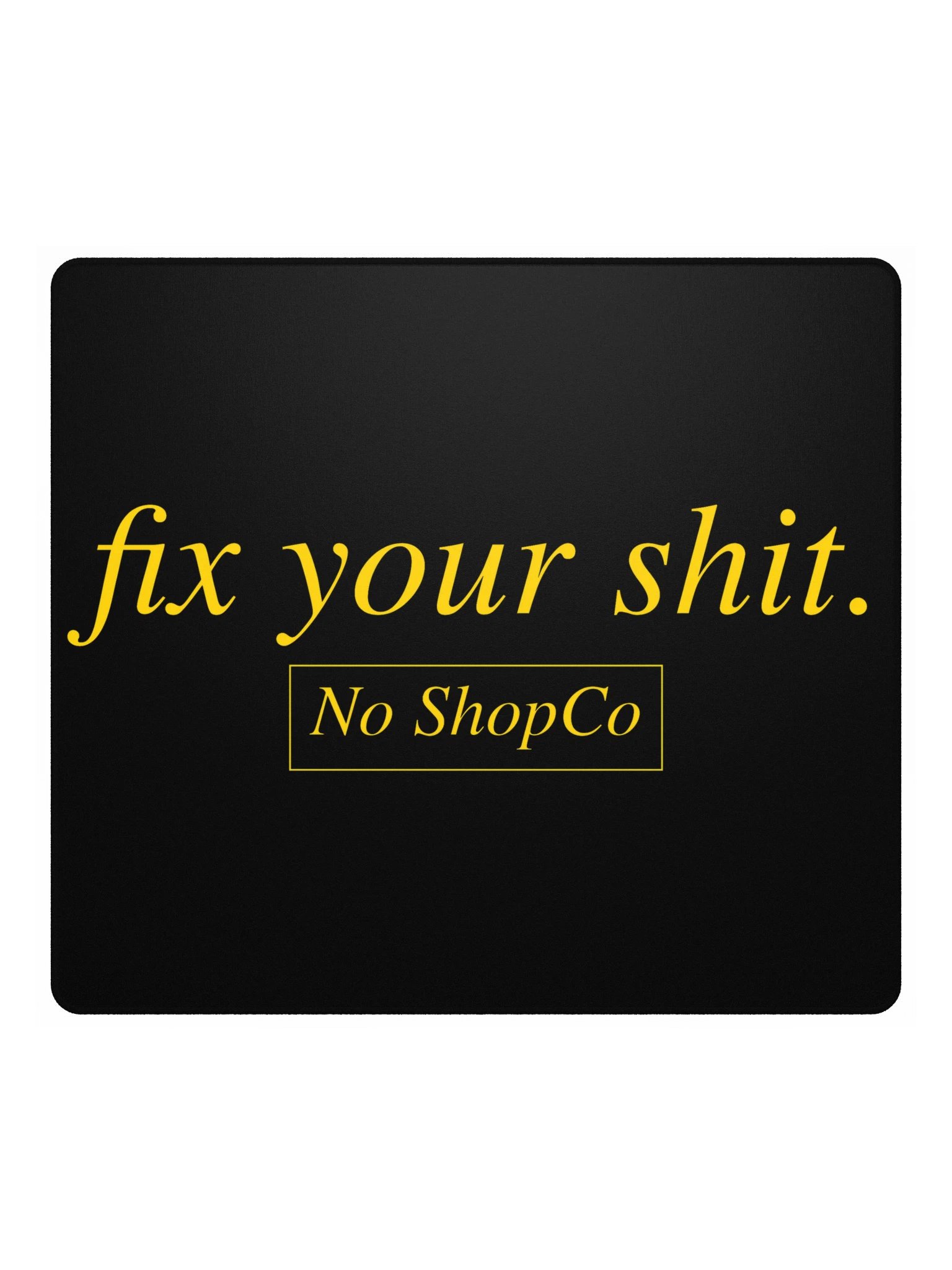 No ShopCo Gaming Mouse Pad - Yellow on Black product image (2)