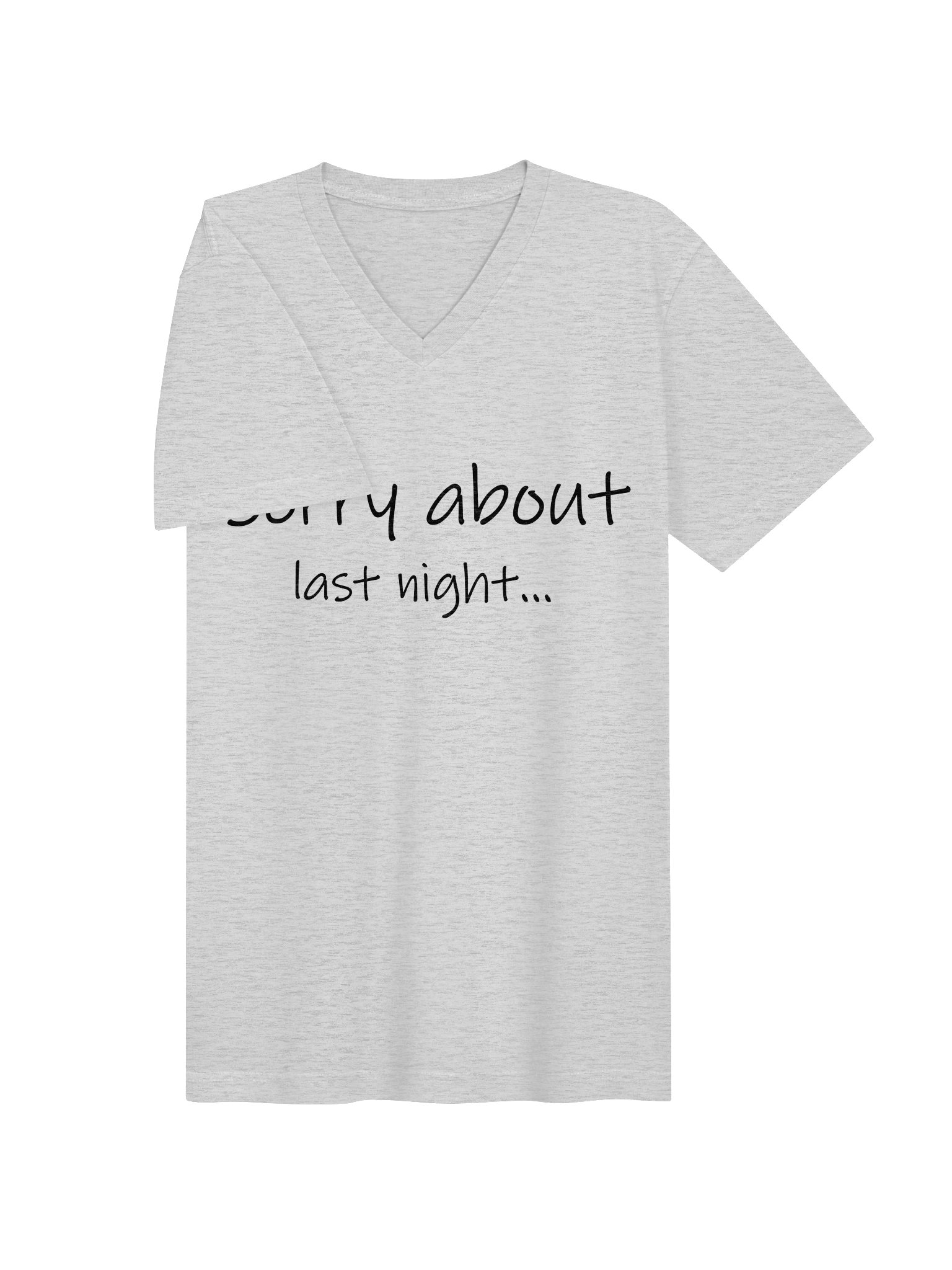 Sorry About Last Night V-Neck Tee Lt. product image (6)