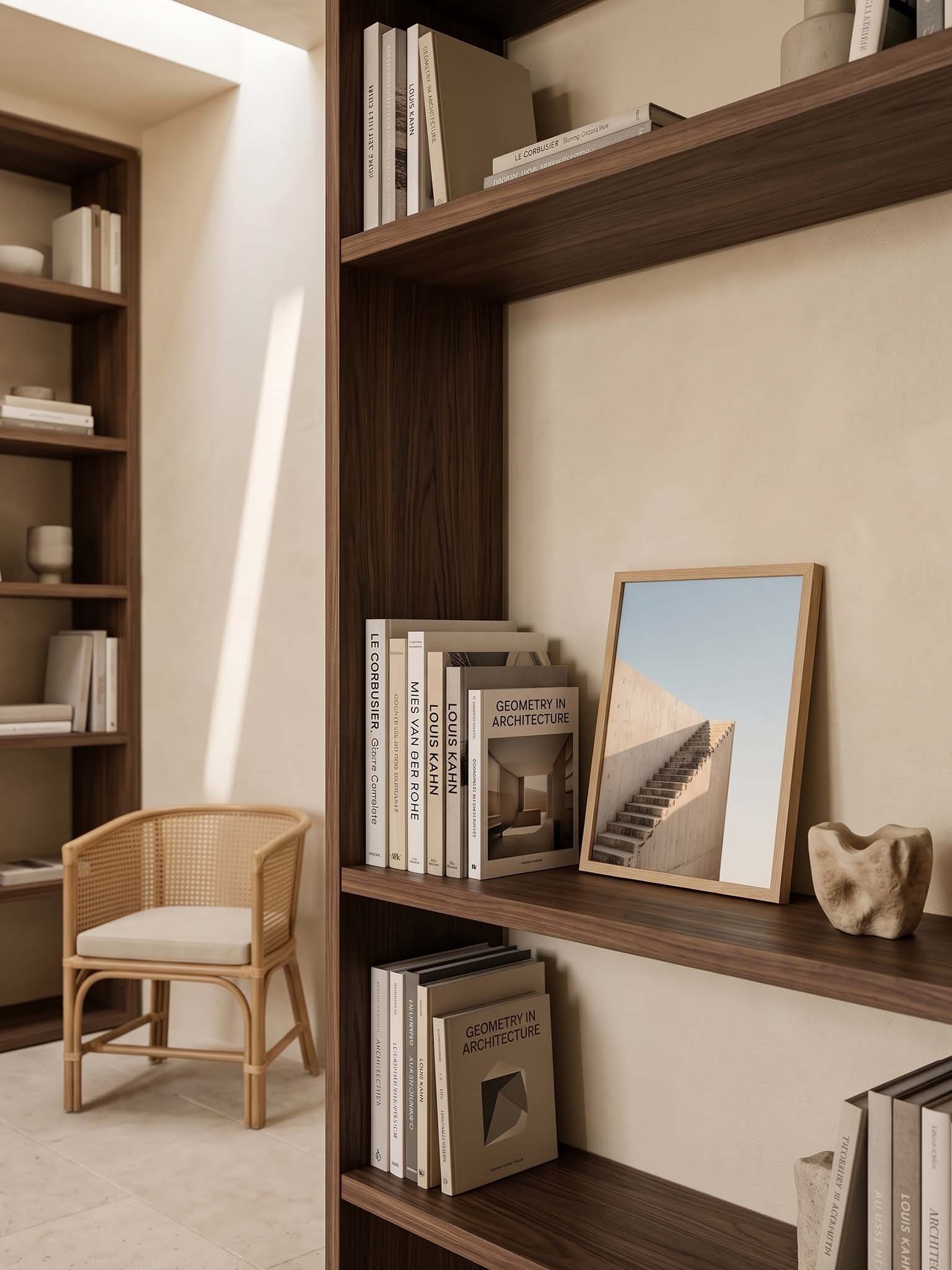 Stairway to Nowhere - Surrealist Mediterranean Staircase Wall Art product image (6)