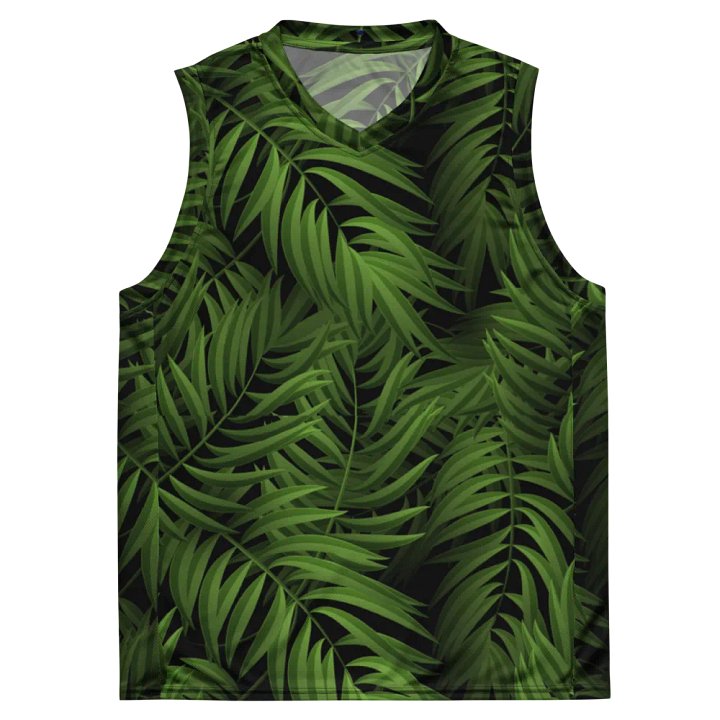 Tropical Leaf All-Over Print Basketball Jersey product image (2)