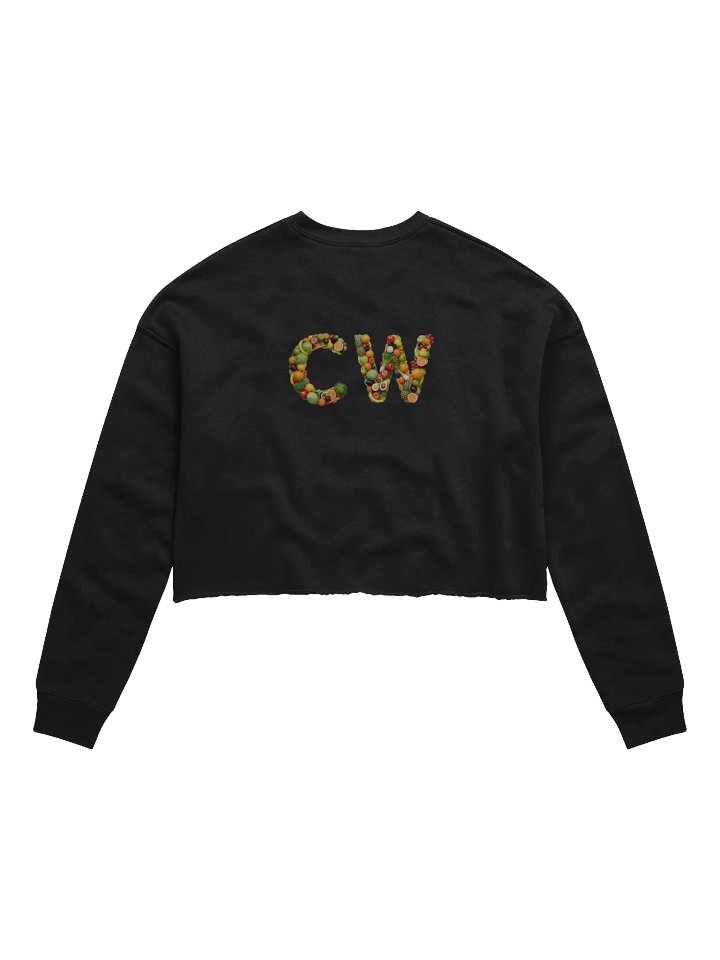 Whimsical Wave Veggie Crop Sweatshirt product image (4)