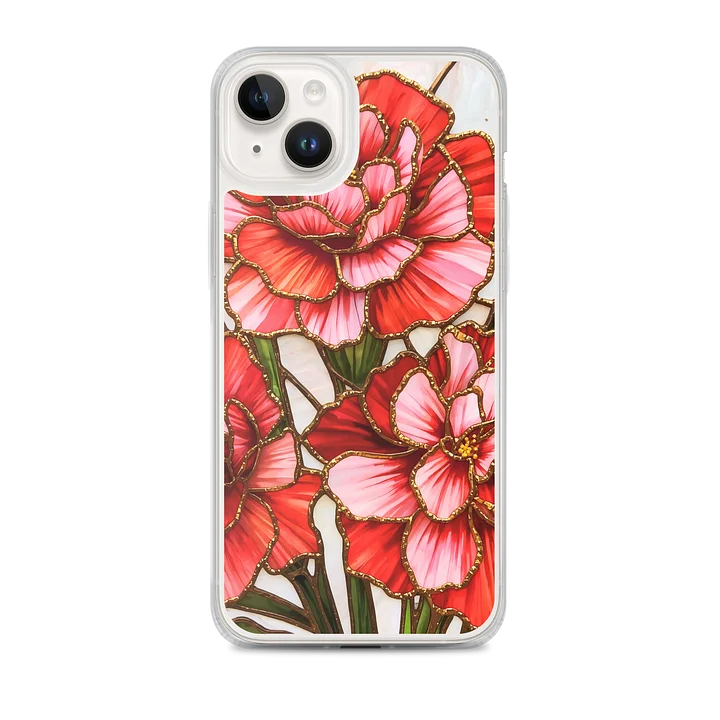 Gilded Blossom Stained Glass Clear iPhone® 7/8, 11, 12, 13, 14, 15, 16, 17, X/XS, SE, XR, Mini, Pro, Pro Max, Plus Cases. product image (1)