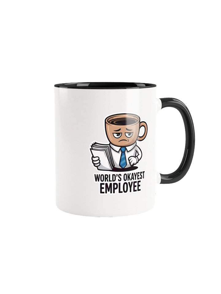 World’s Okayest Employee Funny Coffee Mug - with Color Inside product image (1)