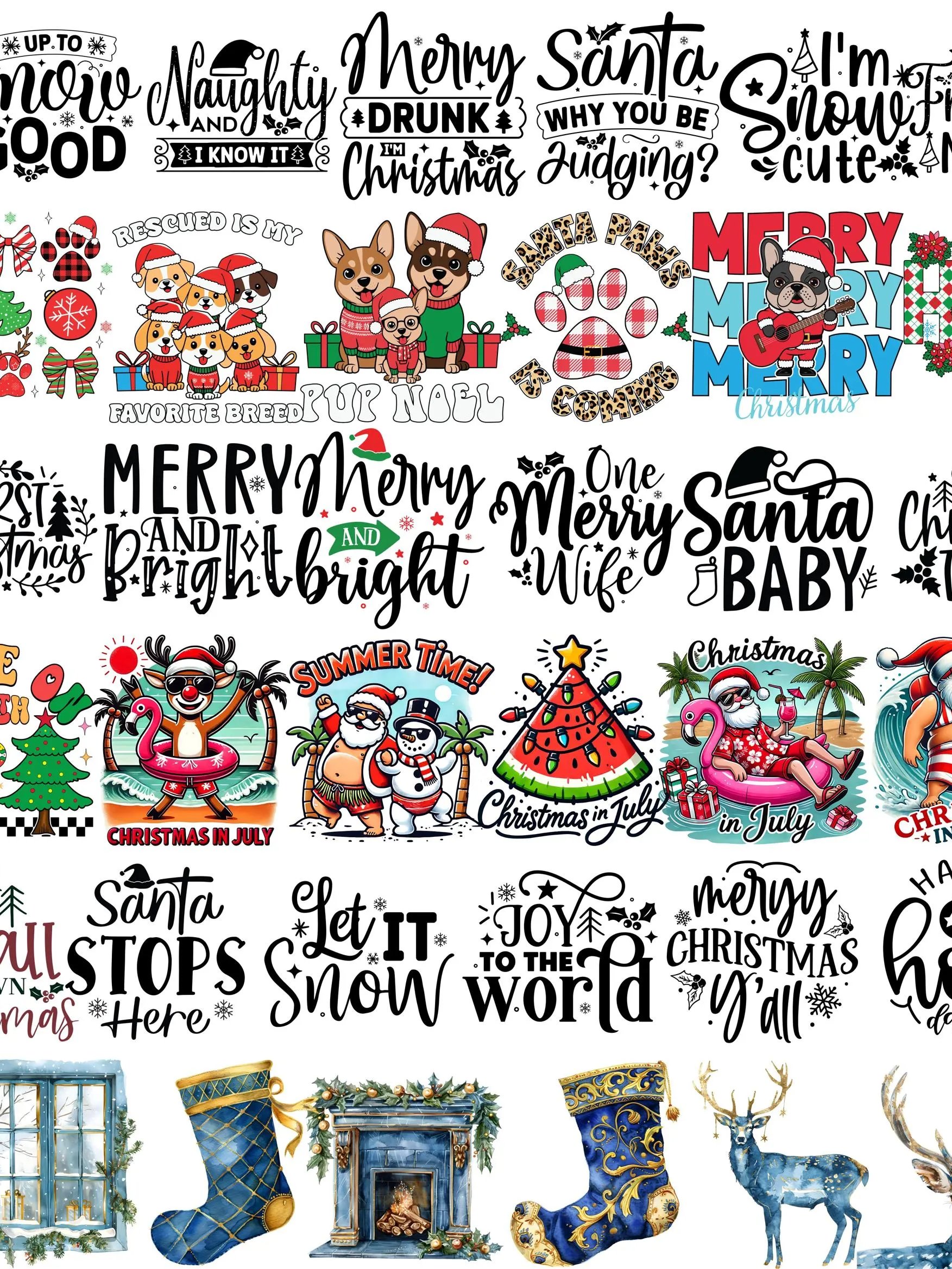 CHRISTMAS SVG Bundle Merry Christmas SVG Reindeer Svg Christmas ClipArt png product image (5)