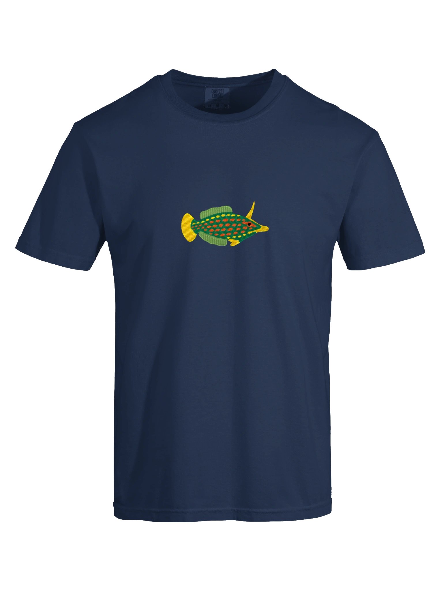Orange-Spotted Filefish Embroidered Shirt | Reef Aquarium Fish Embroidery Tee | Saltwater Marine Fish Apparel product image (13)