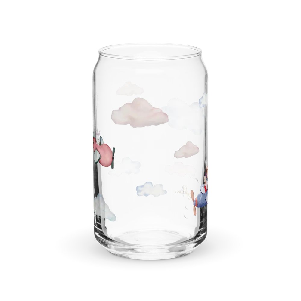 In The Air Glass Can | 16 oz Whimsical Flight Drinkware product image (1)