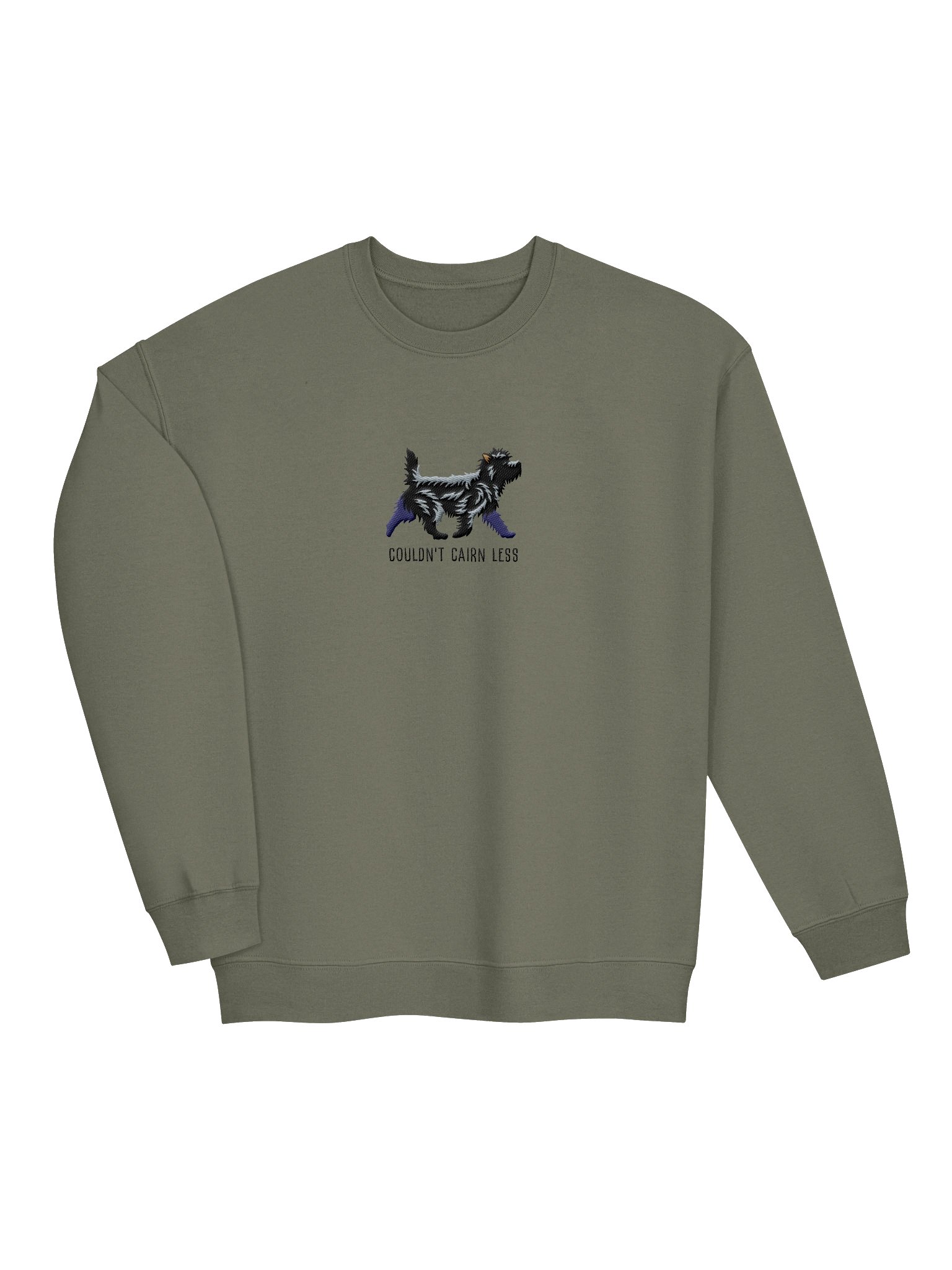 Couldn't Cairn Less Sweatshirt (Embroidered) of a Cairn Terrier(Black) product image (6)