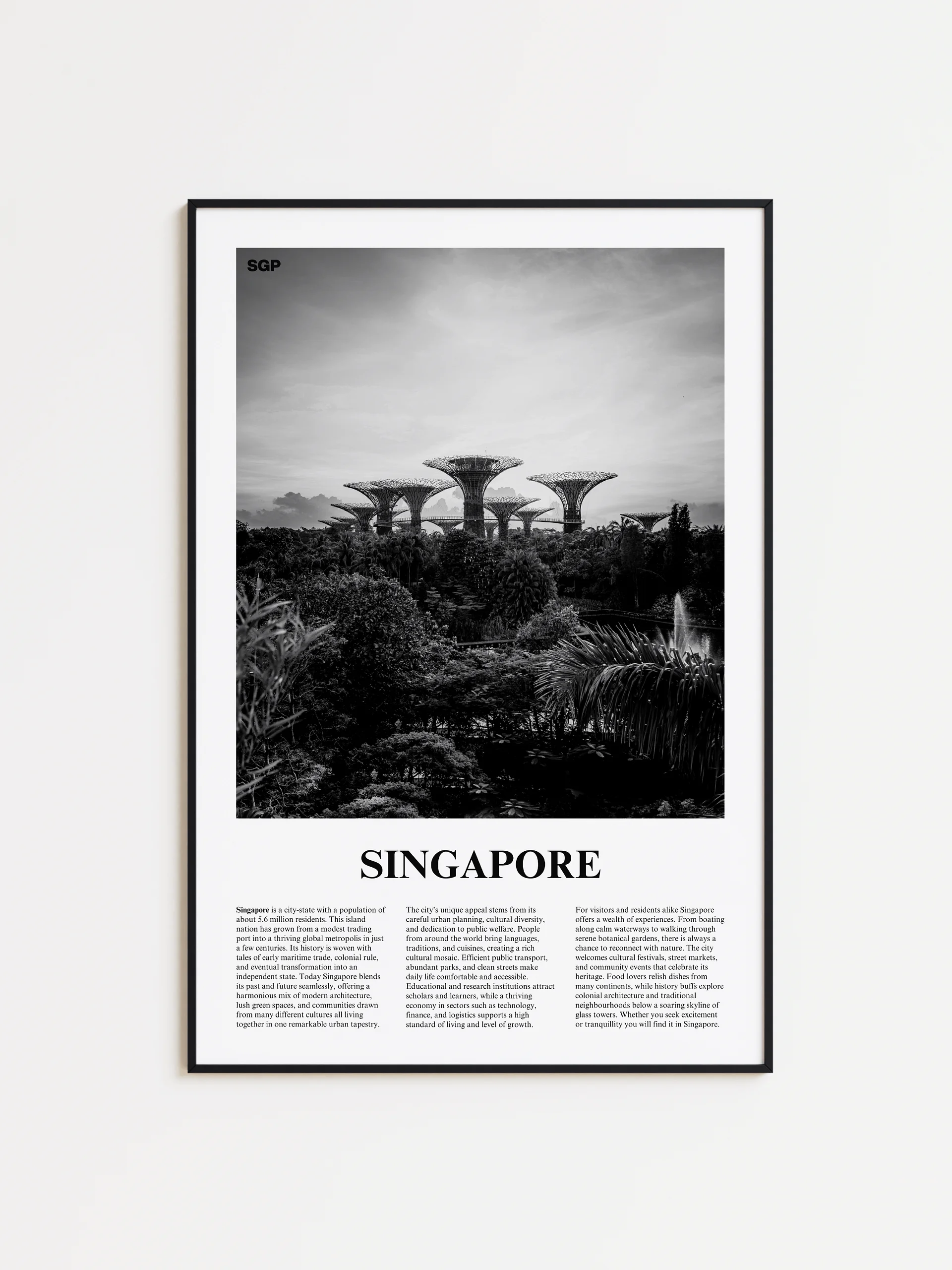 Singapore 03 Newspaper Poster | Framed product image (1)