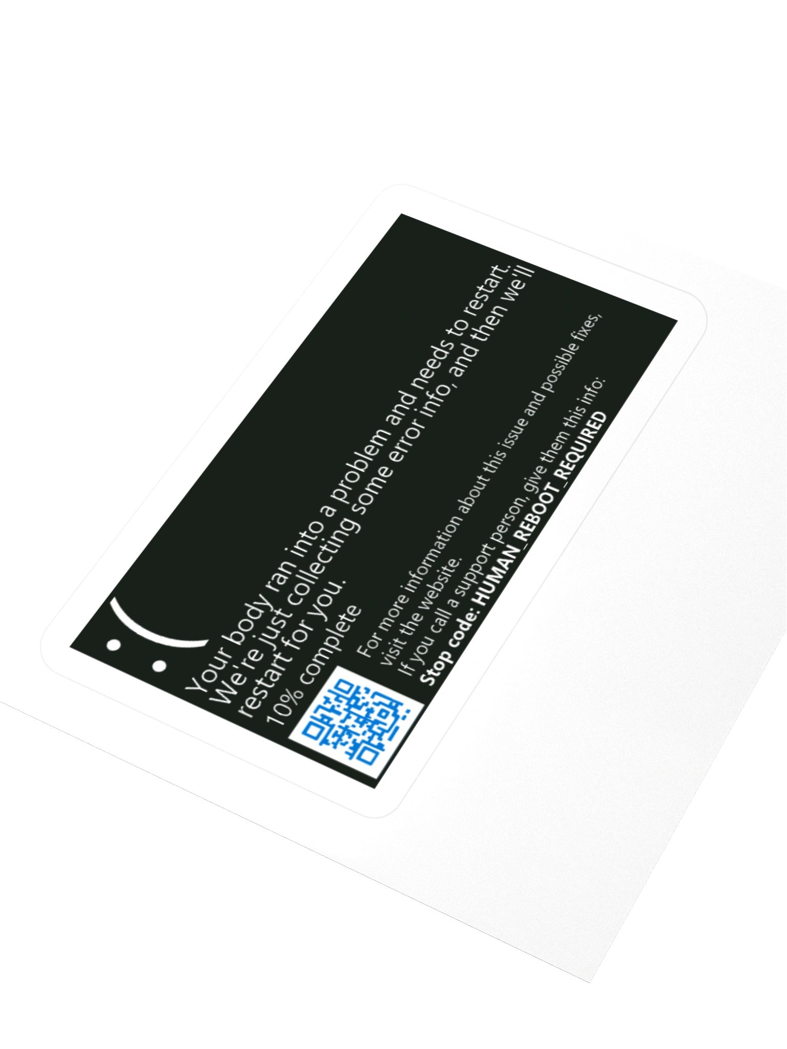 Windows-Style Human Reboot Error_Black product image (3)