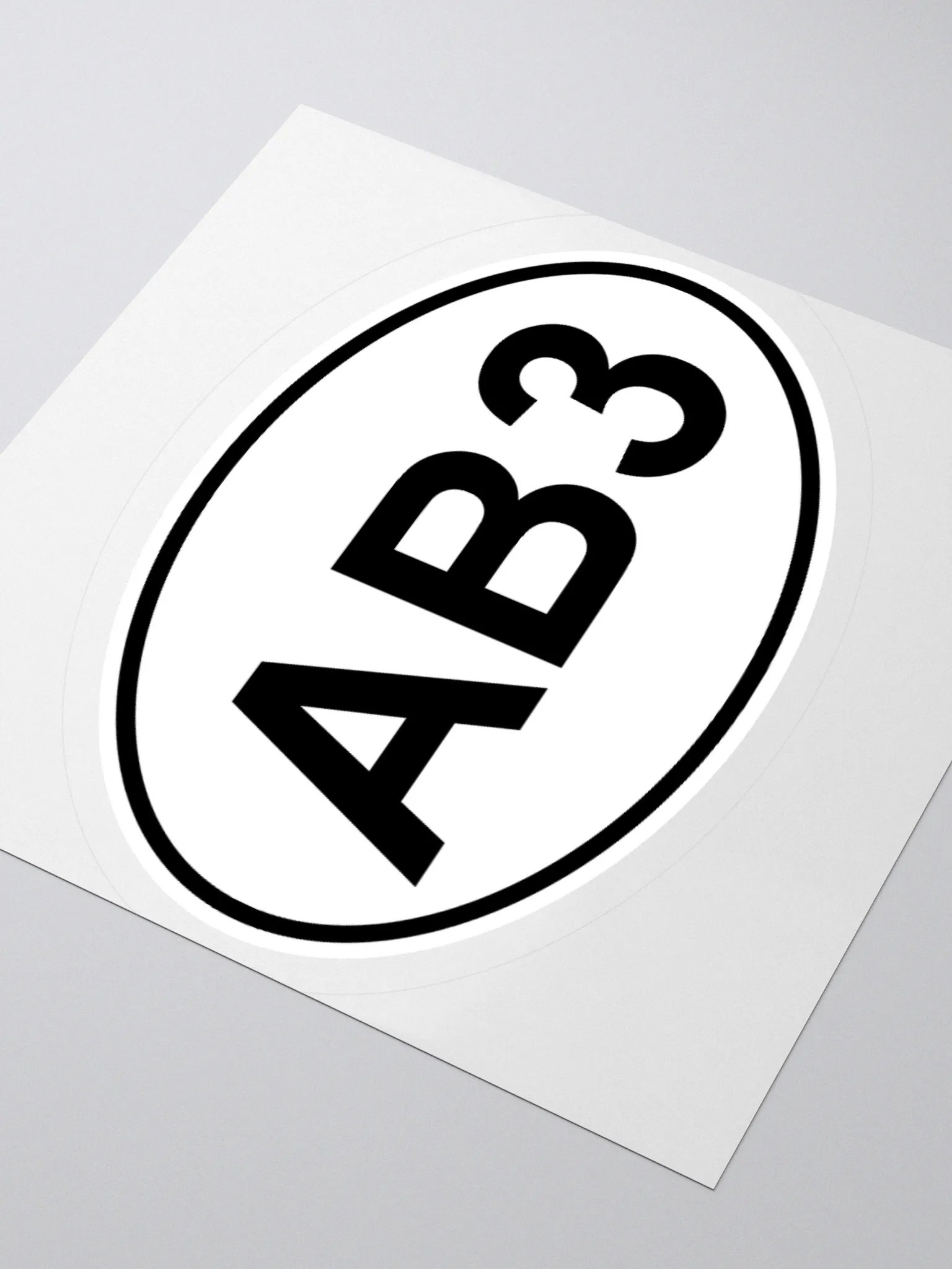 AB3 Oval Sticker product image (3)
