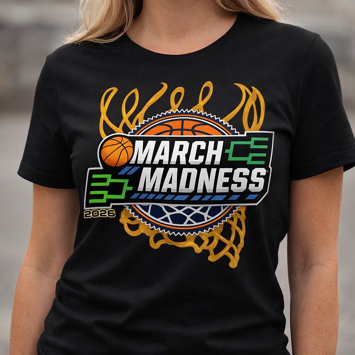 March Madness 2026 College Basketball Bracket Vintage T-Shirt product image (1)
