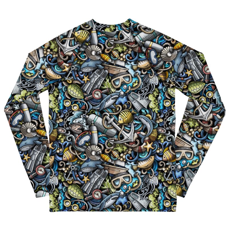 Wild Ocean Cartoon Youth Rash Guard product image (2)