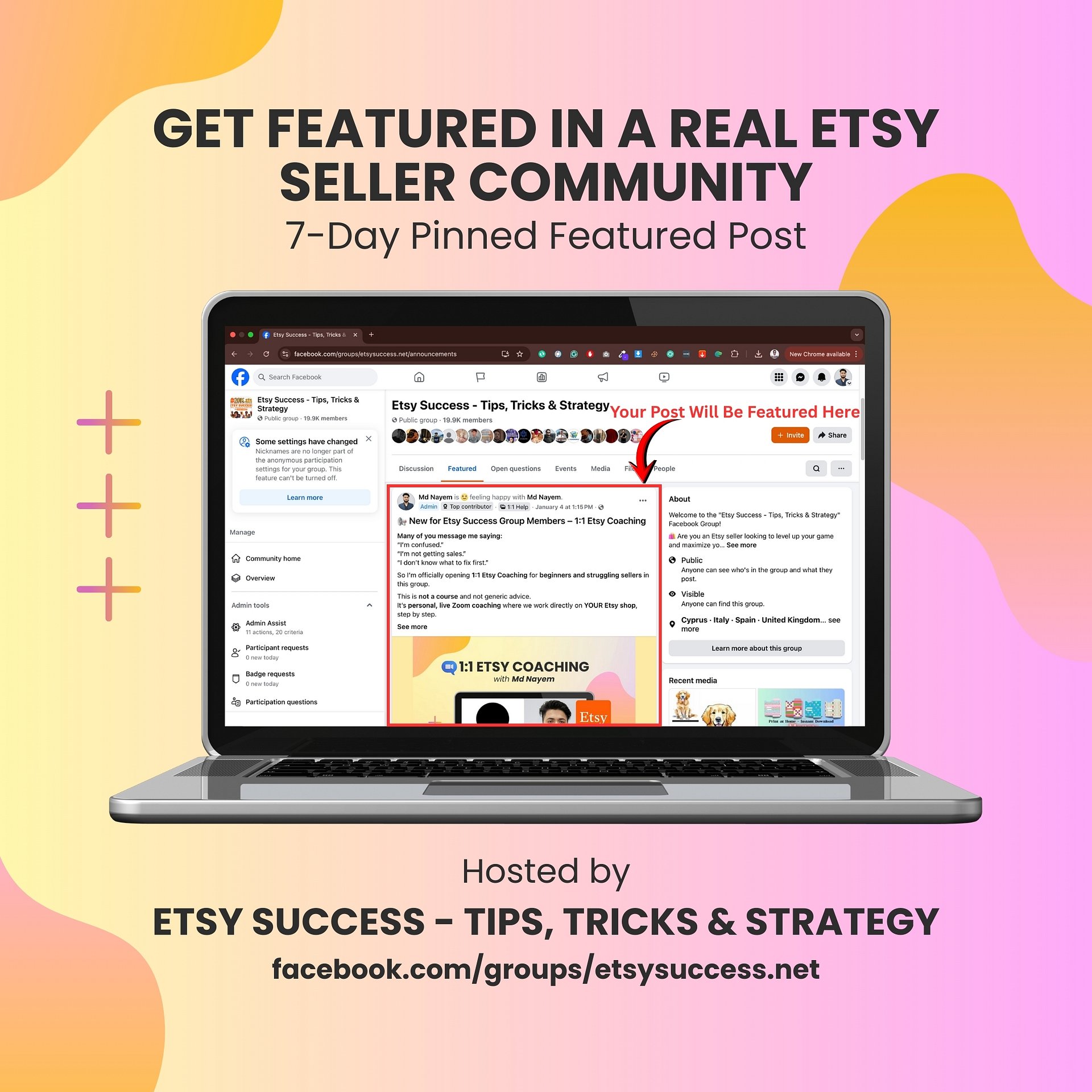 7-Day Featured Promotion in Etsy Success Facebook Group product image (1)