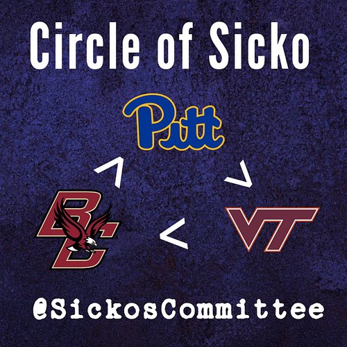 We have an ACC circle of sicko! Pitt beat Virginia Tech beat Boston College beat Pitt.