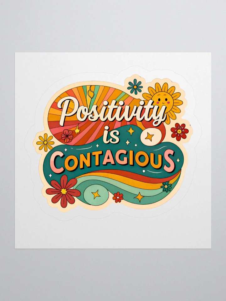 Positivity Burst Kiss Cut Sticker product image (1)