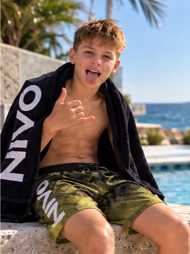 NVO Gradient All-Over Print Swim Trunks product image (1)