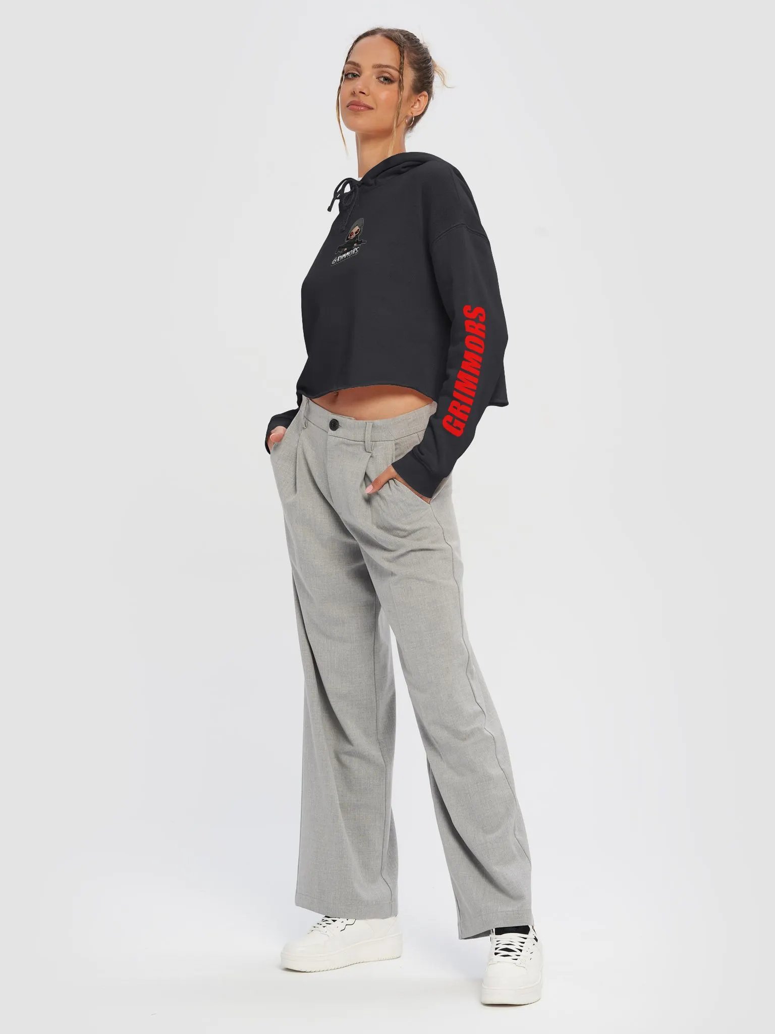 GRIMINORS Vertical Crop Hoodie product image (4)