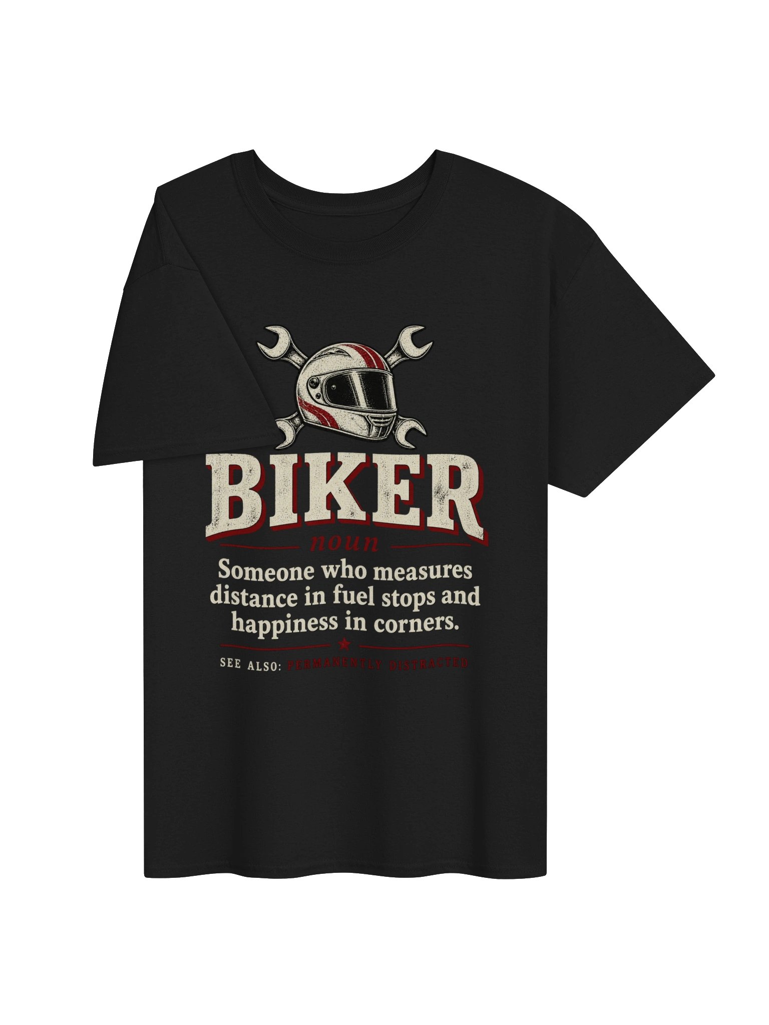 Biker Definition – Fuel Stops and Corners Motorcycle T-Shirt product image (3)