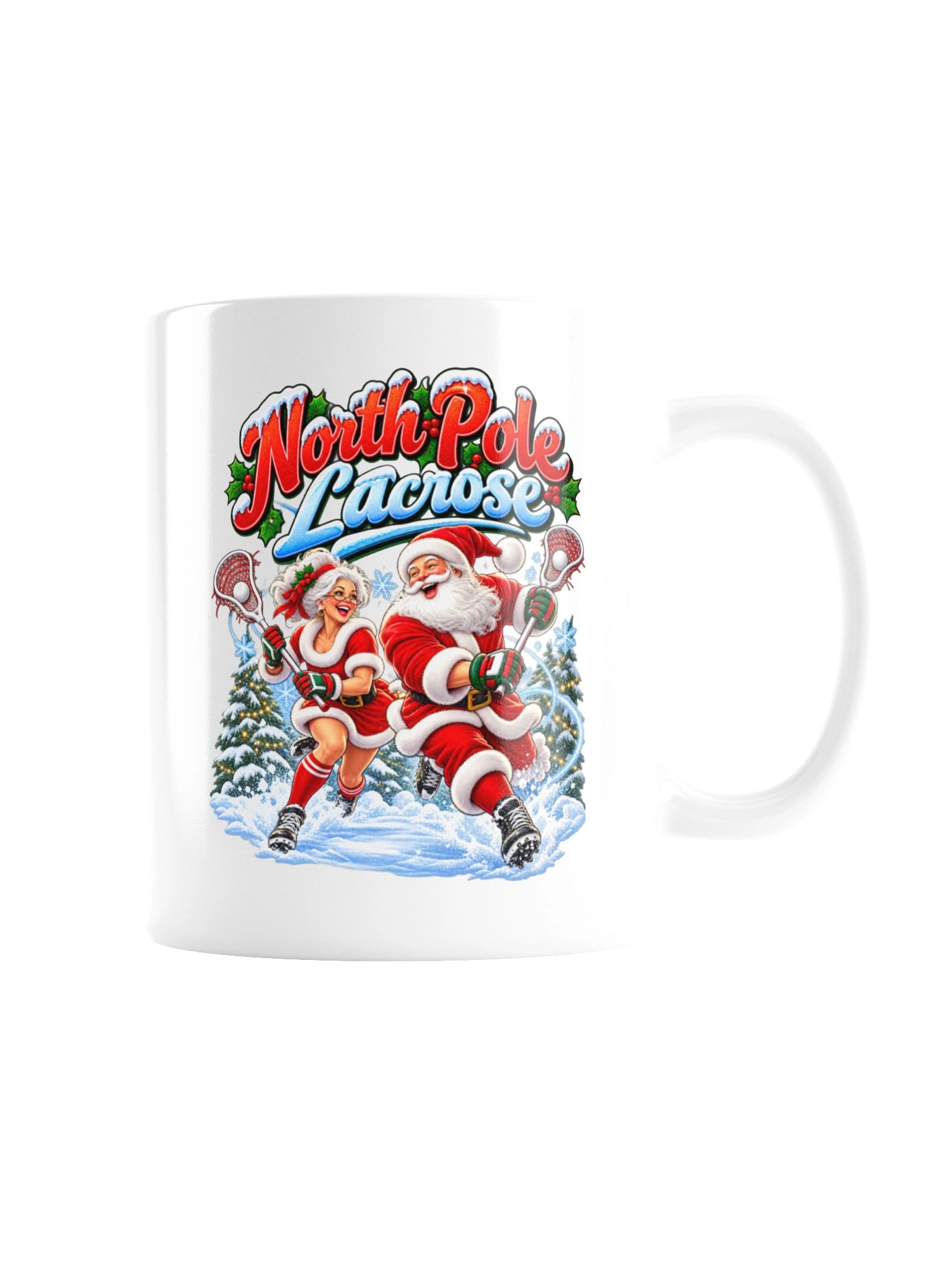 NORTH POLE LACROSSE — SANTA & MRS. CLAUS HIT THE FIELD - MUG product image (9)