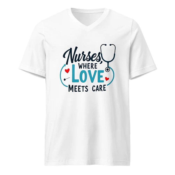 Love Meets Care Nurse V-Neck Tee product image (1)