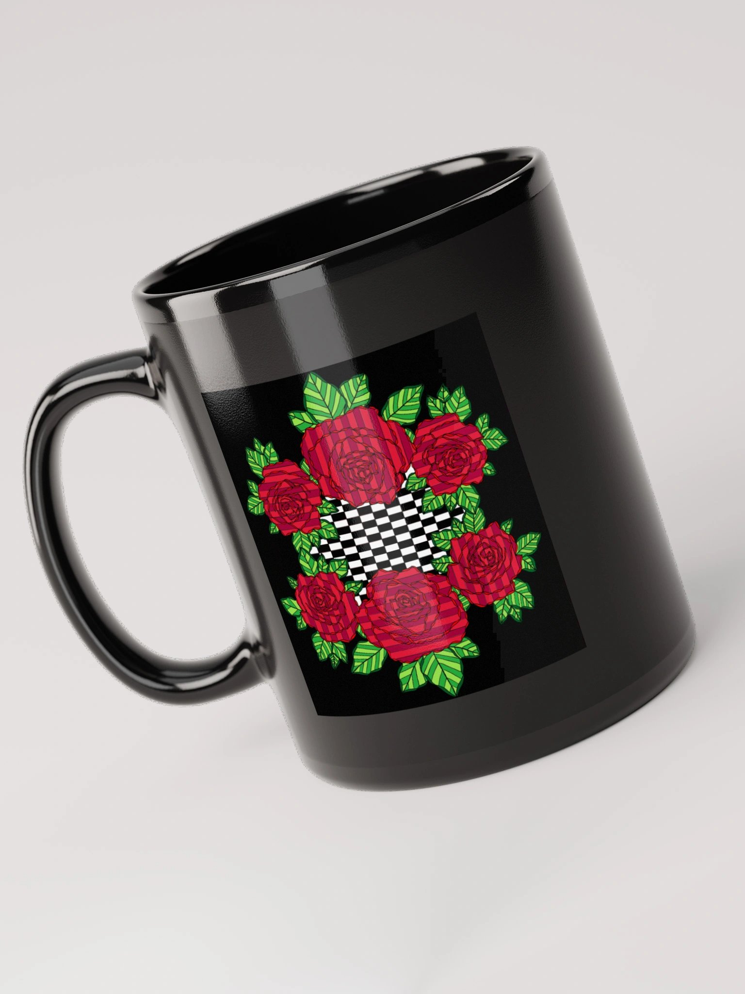 Black Glossy Mug (Rose-Black) product image (5)