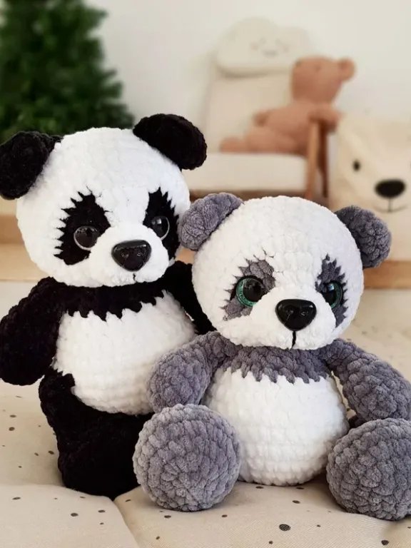 Handmade Plush Crochet Baby Panda | Soft Velvet Amigurumi Toy product image (2)
