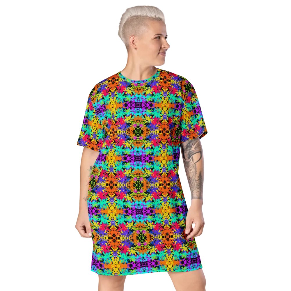 Bright Colourful Leaves Pattern Dress product image (3)