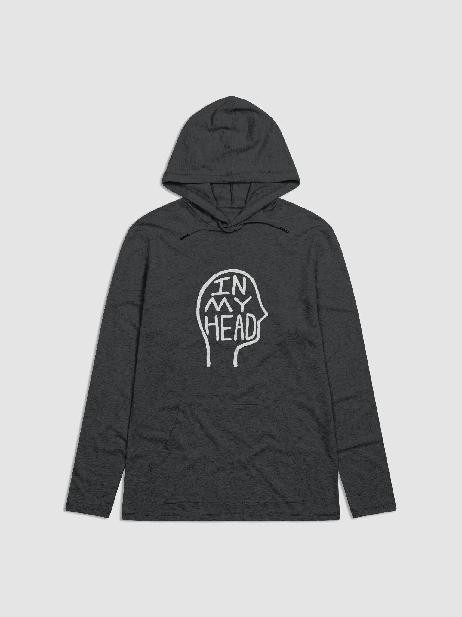 In My Head (white design) printed lightweight hoodie product image (2)