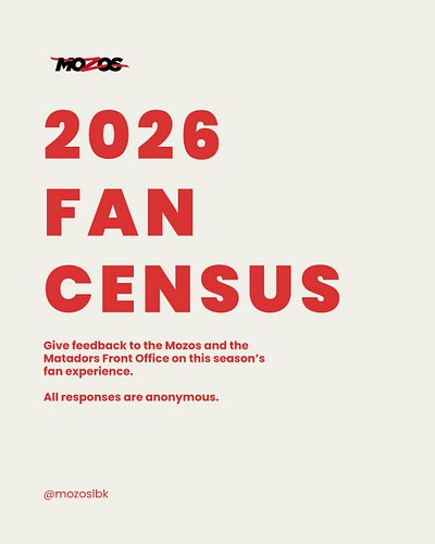 Welcome to the offseason and the 2026 Fan Census.

All responses are anonymous, so please give honest feedback for us and the...