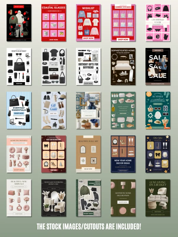 Pinterest Canva Home Decor Moodboard Templates product image (5)