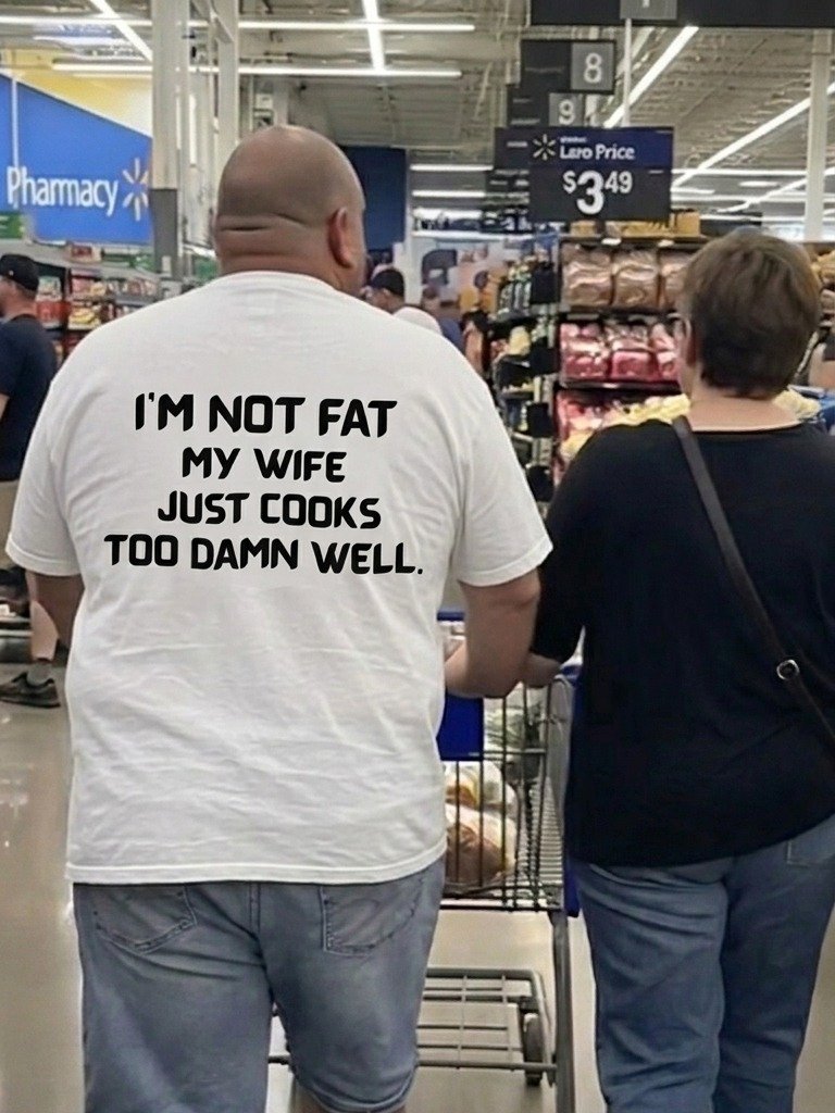 I'm Not Fat My Wife Just Cooks Too Damn Well T-shirt product image (1)