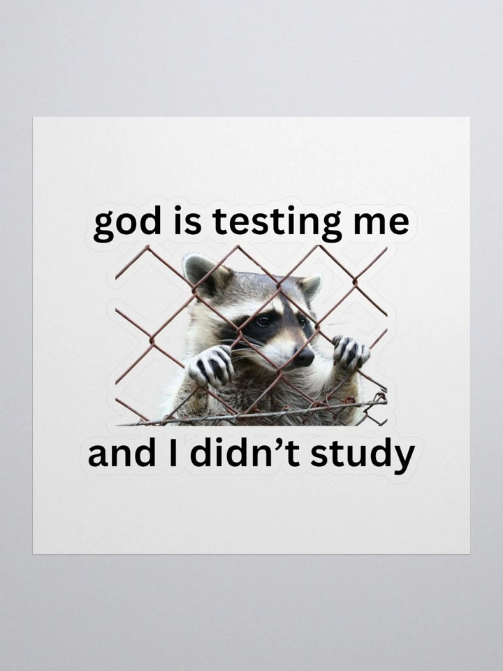 God is Testing Me Sticker product image (1)