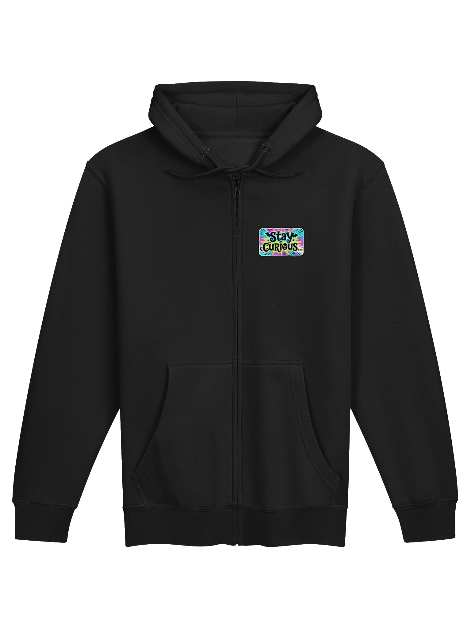 Stay Curious and Tune In Neon Zip Hoodie product image (1)