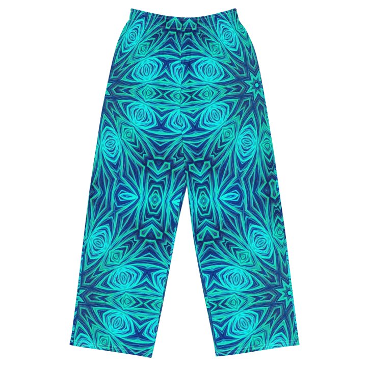 Blue Ice Crystals Kaleidoscope Wideleg Pants product image (2)