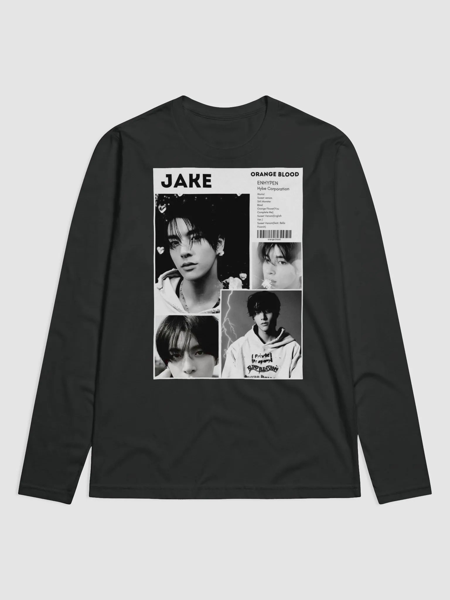 Jake from Enhyphen Long Sleeve Unisex T-shirt product image (1)