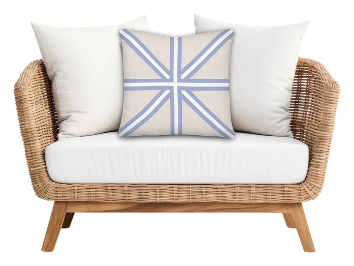 HAMPTONS CLASSICS - BLUE CROSS II THROW PILLOW - maritimes Kissen product image (2)