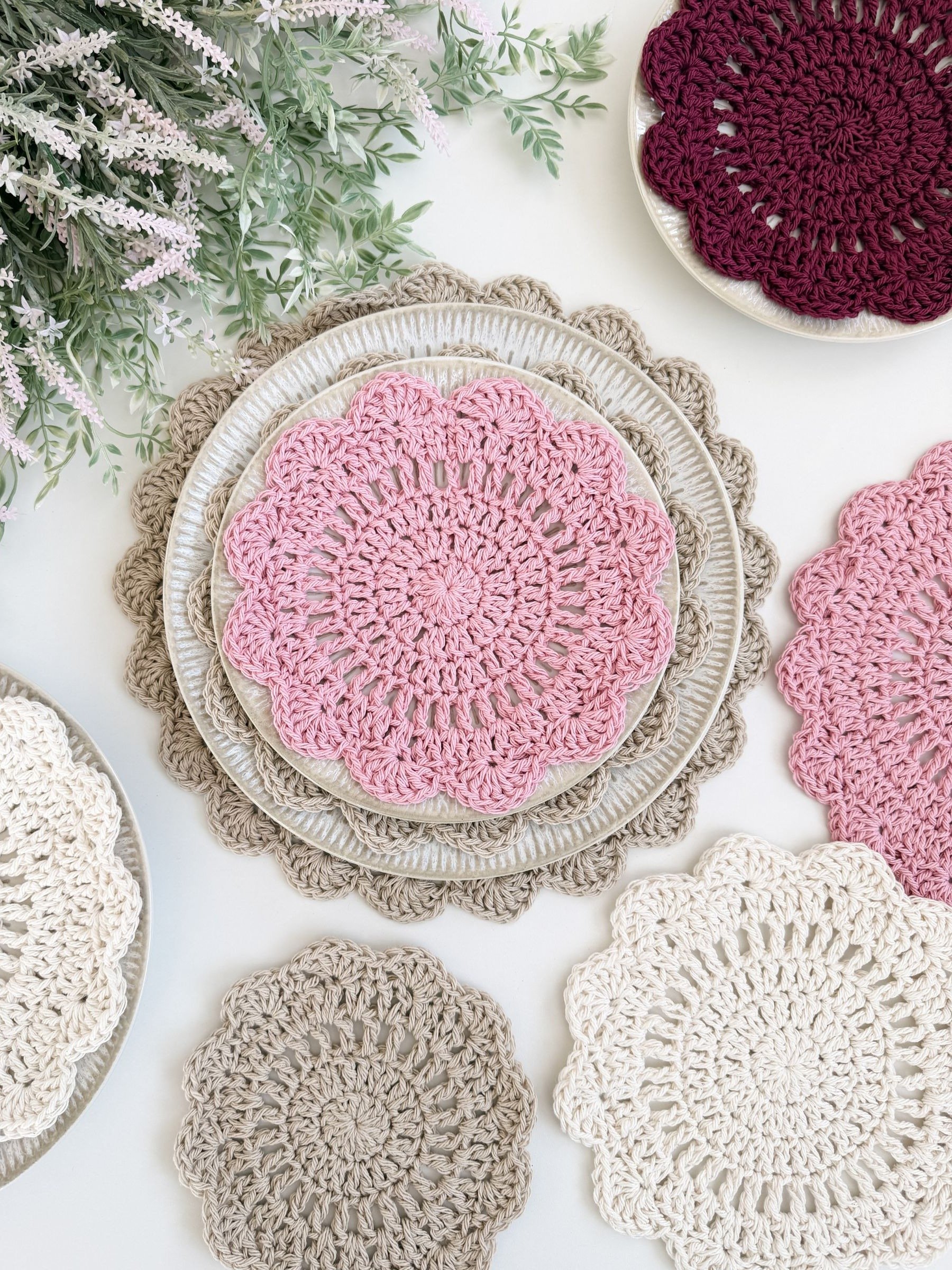 Stacked Petals Kitchen Set Crochet Pattern product image (2)