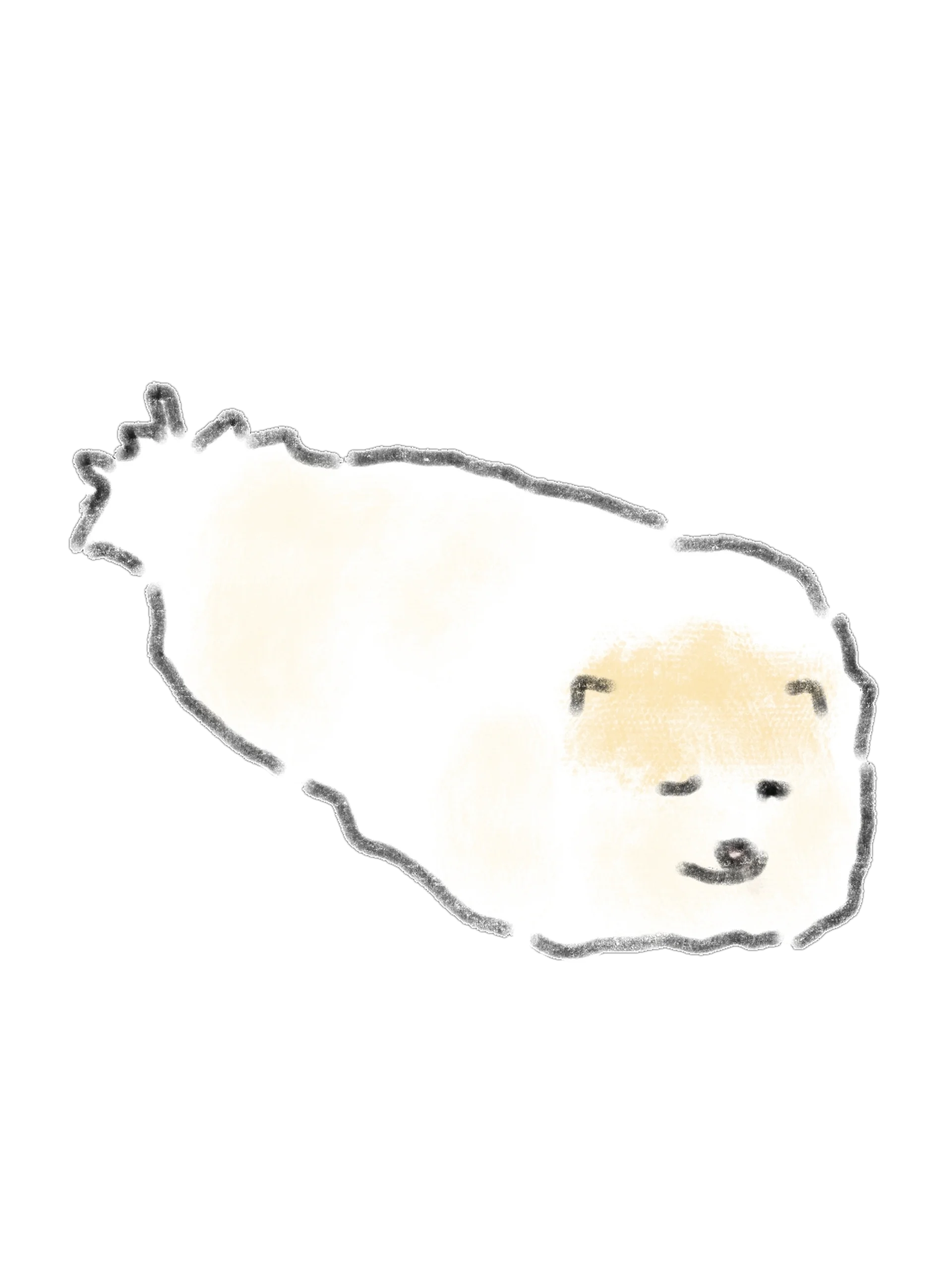 15 Hand-Drawn White Dog PNG Clipart Bundle product image (7)