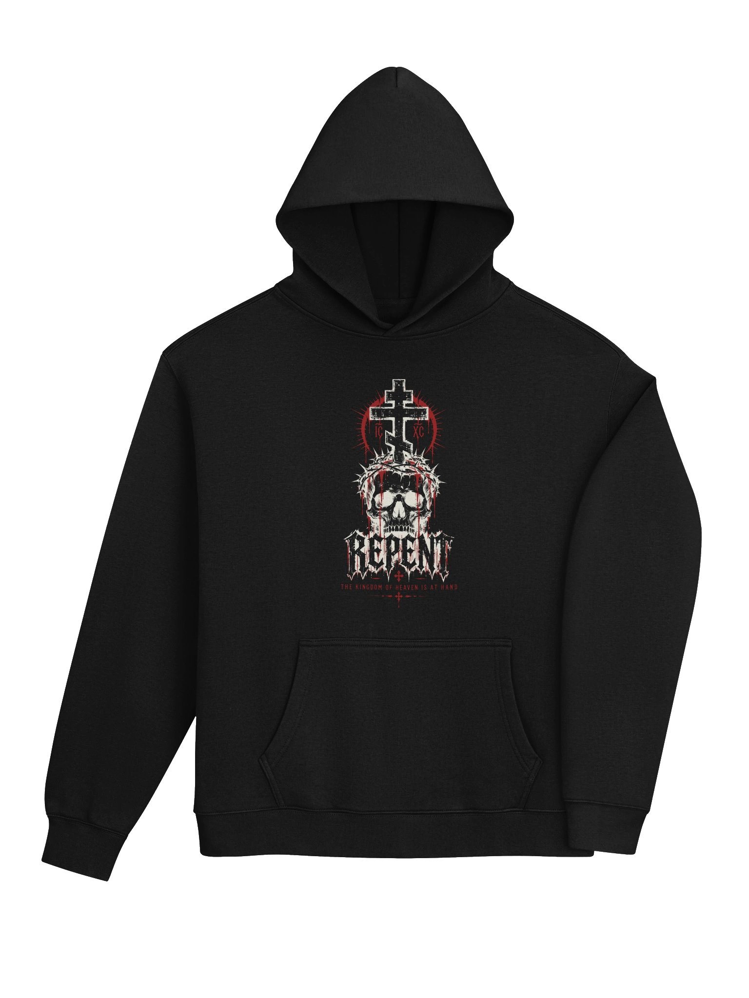 REPENT — Orthodox Spiritual Warfare Hoodie (Black) product image (4)