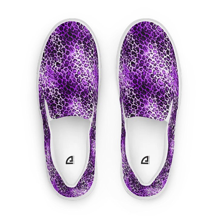 Purple Leopard Pattern Canvas Shoes product image (1)