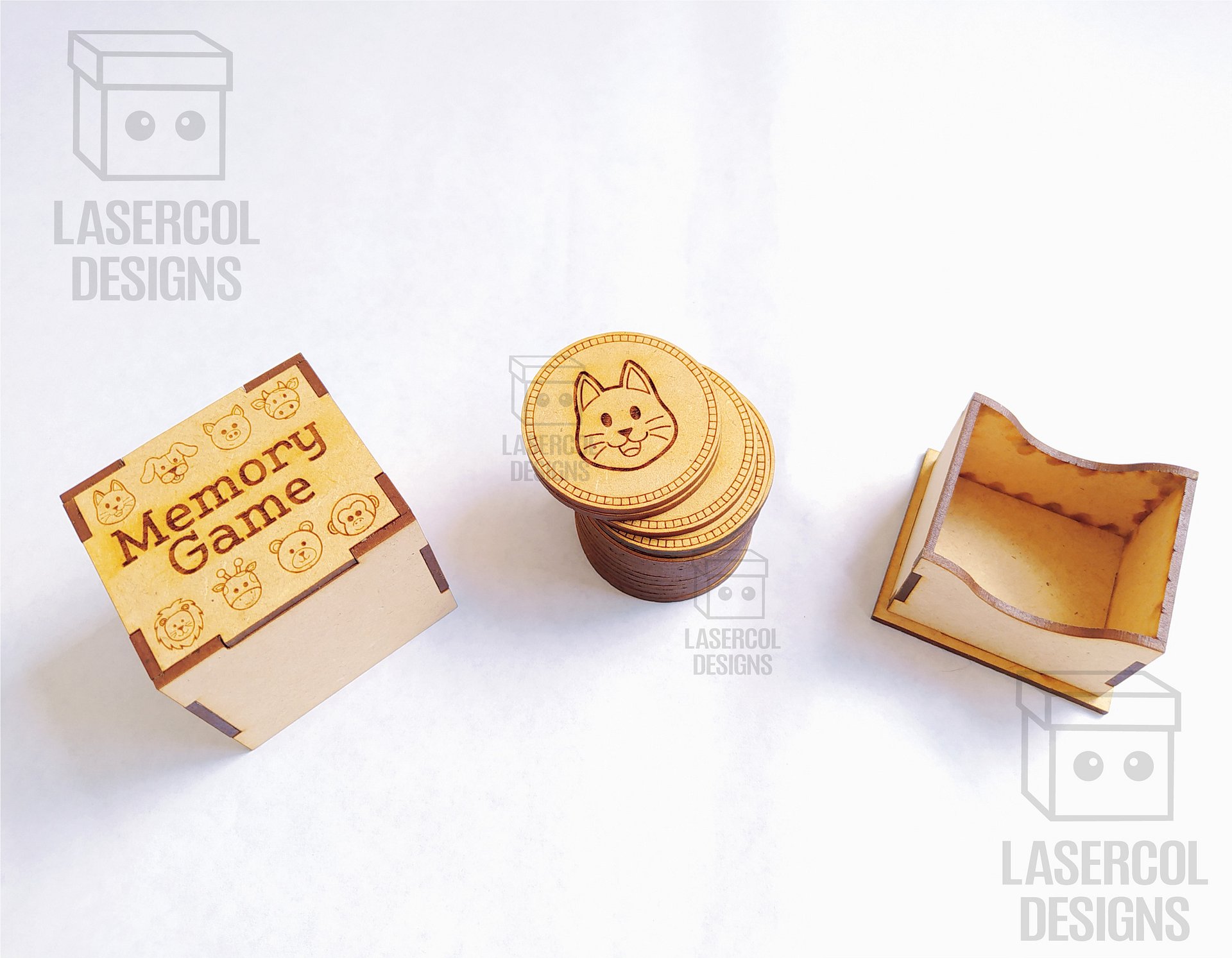 Memory Game (Animals) Version 2 - Laser Cut Files product image (3)