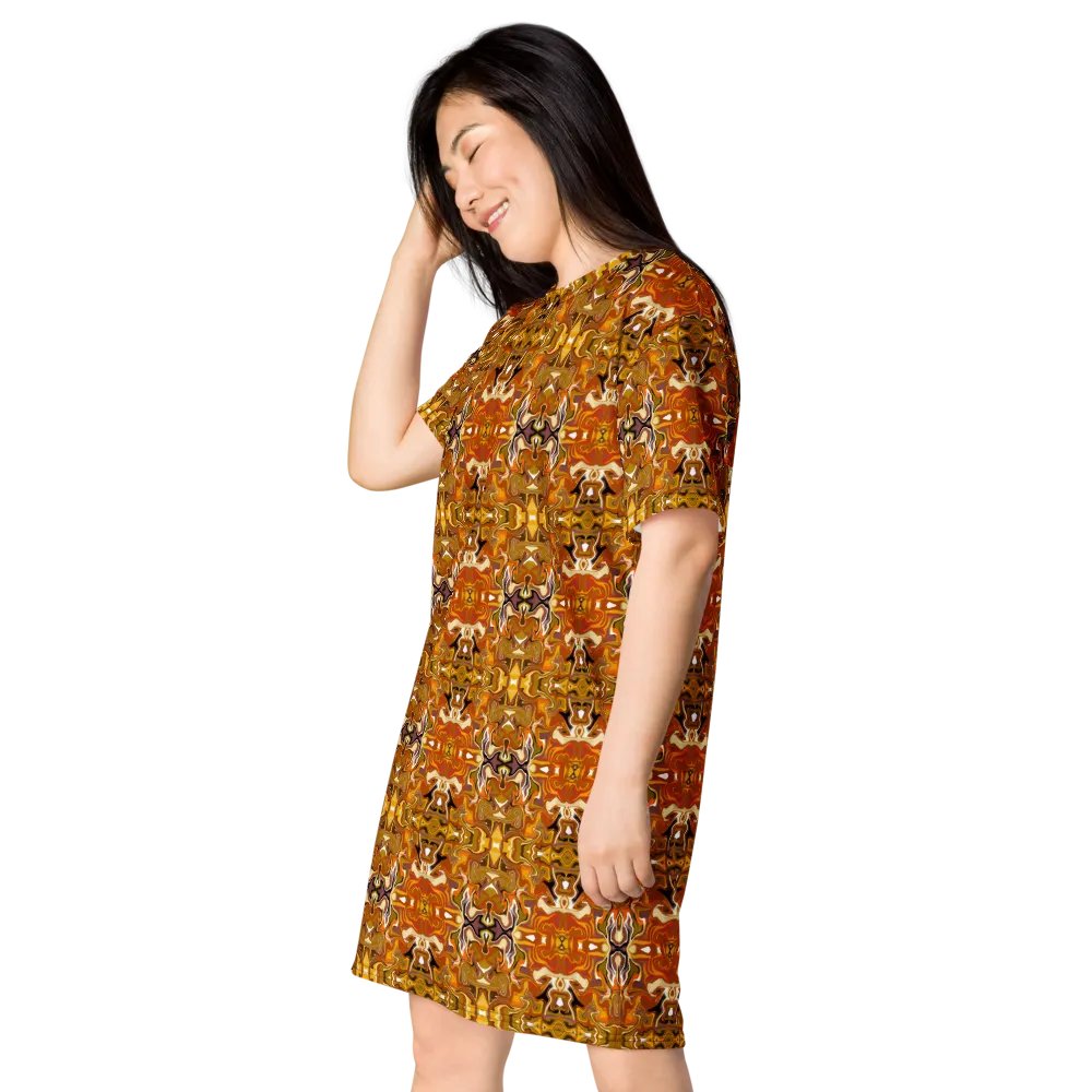 Brown African Inspired T-Shirt Dress product image (12)