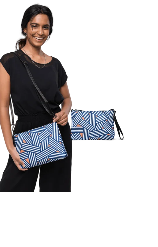 Interlocking Blue Stripes Crossbody Bag product image (2)