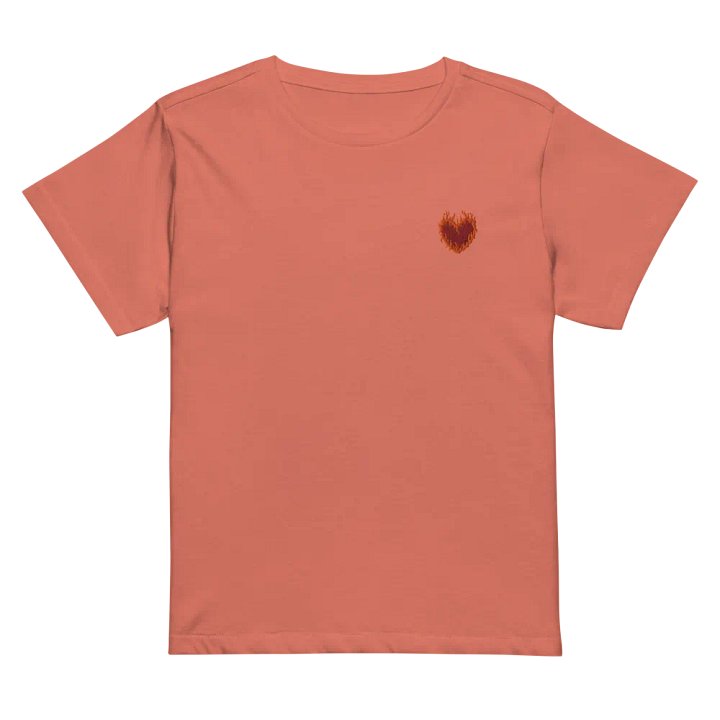 SnugglesCat Flaming Heart Logo | Embroidered High Waisted Tee product image (1)