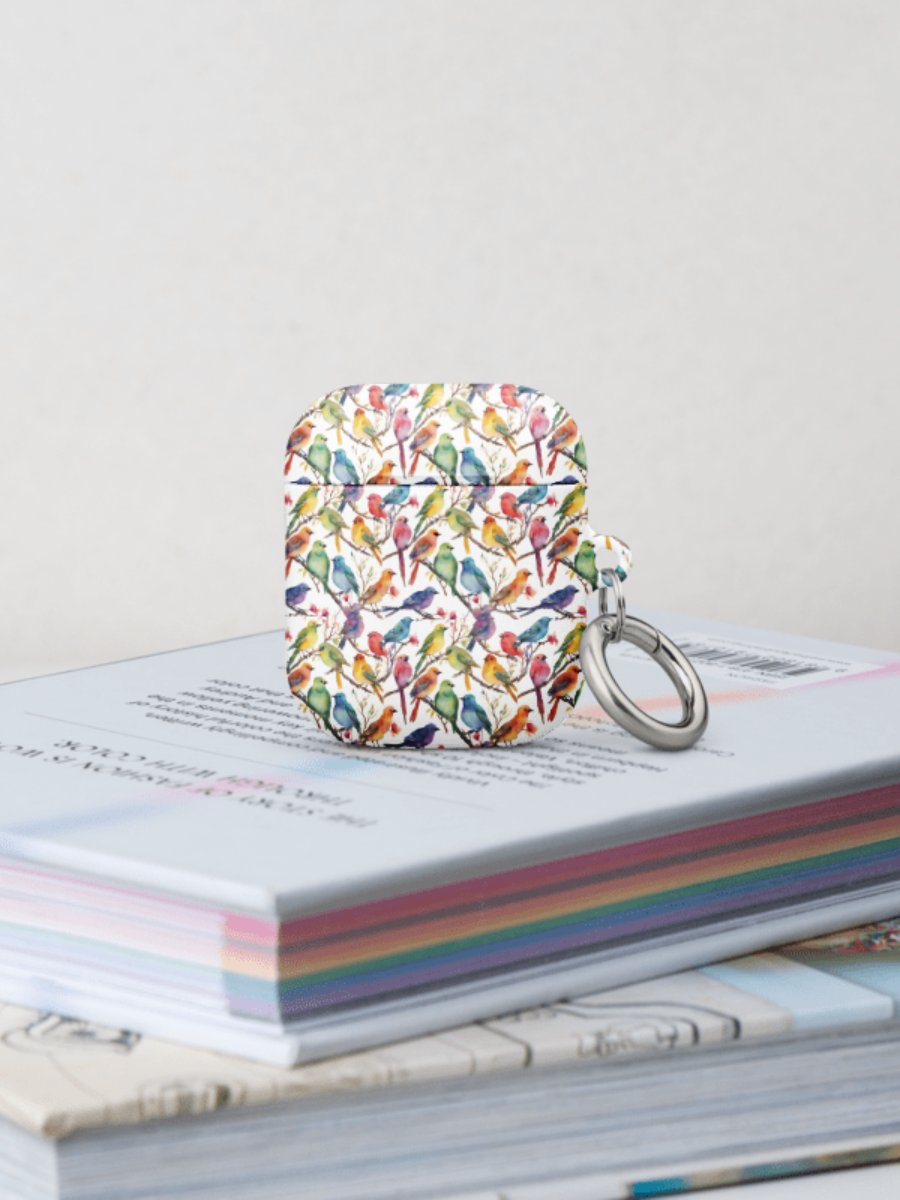 Multi Coloured Birds Ear Bud Case product image (2)