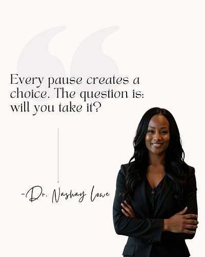“Every pause creates a choice. The question is: will you take it?”

Most of us move through conflict, pressure, and emotion o...