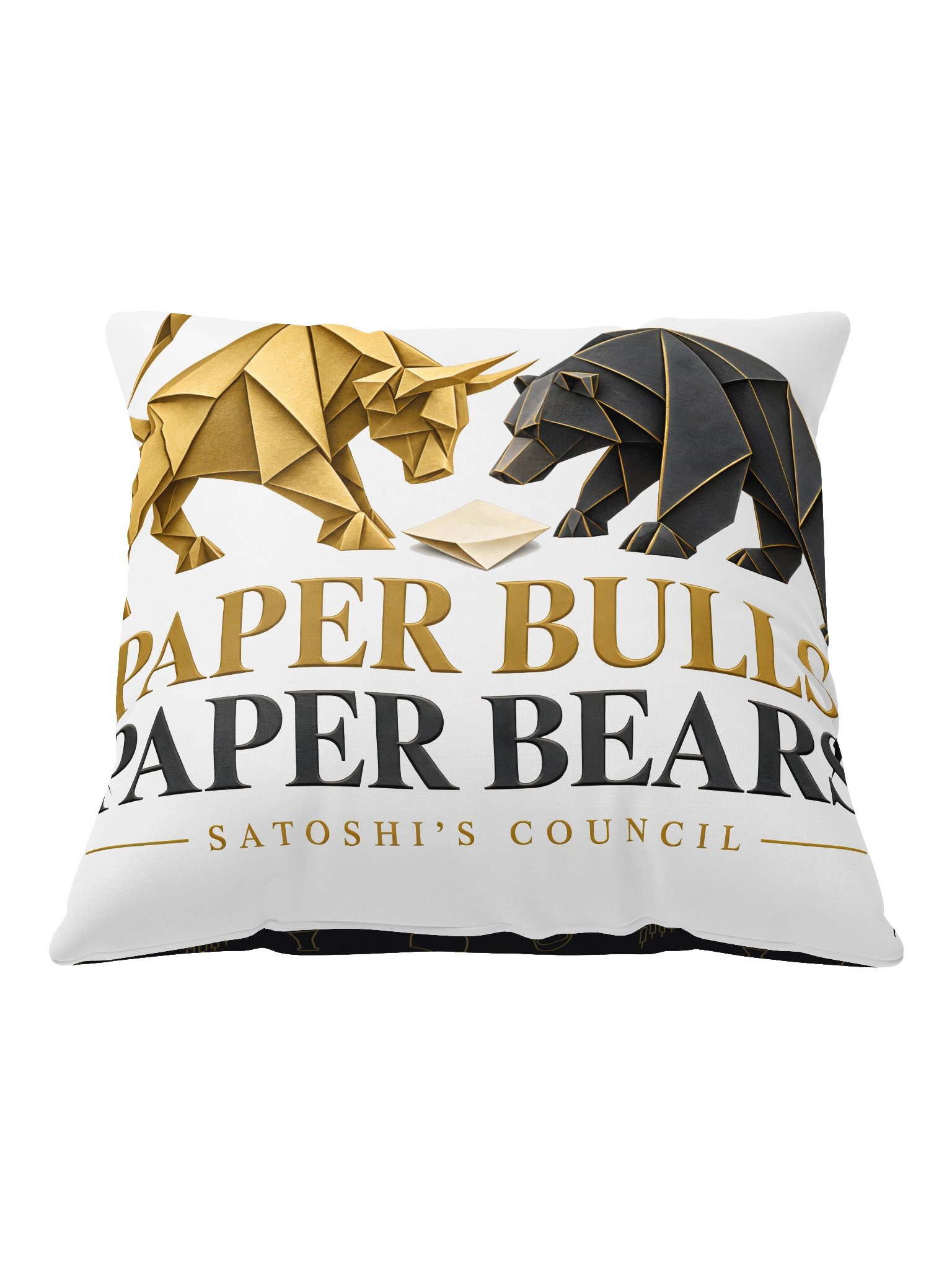Paper Bulls. Paper Bears. — All-Over Print Pillow product image (1)