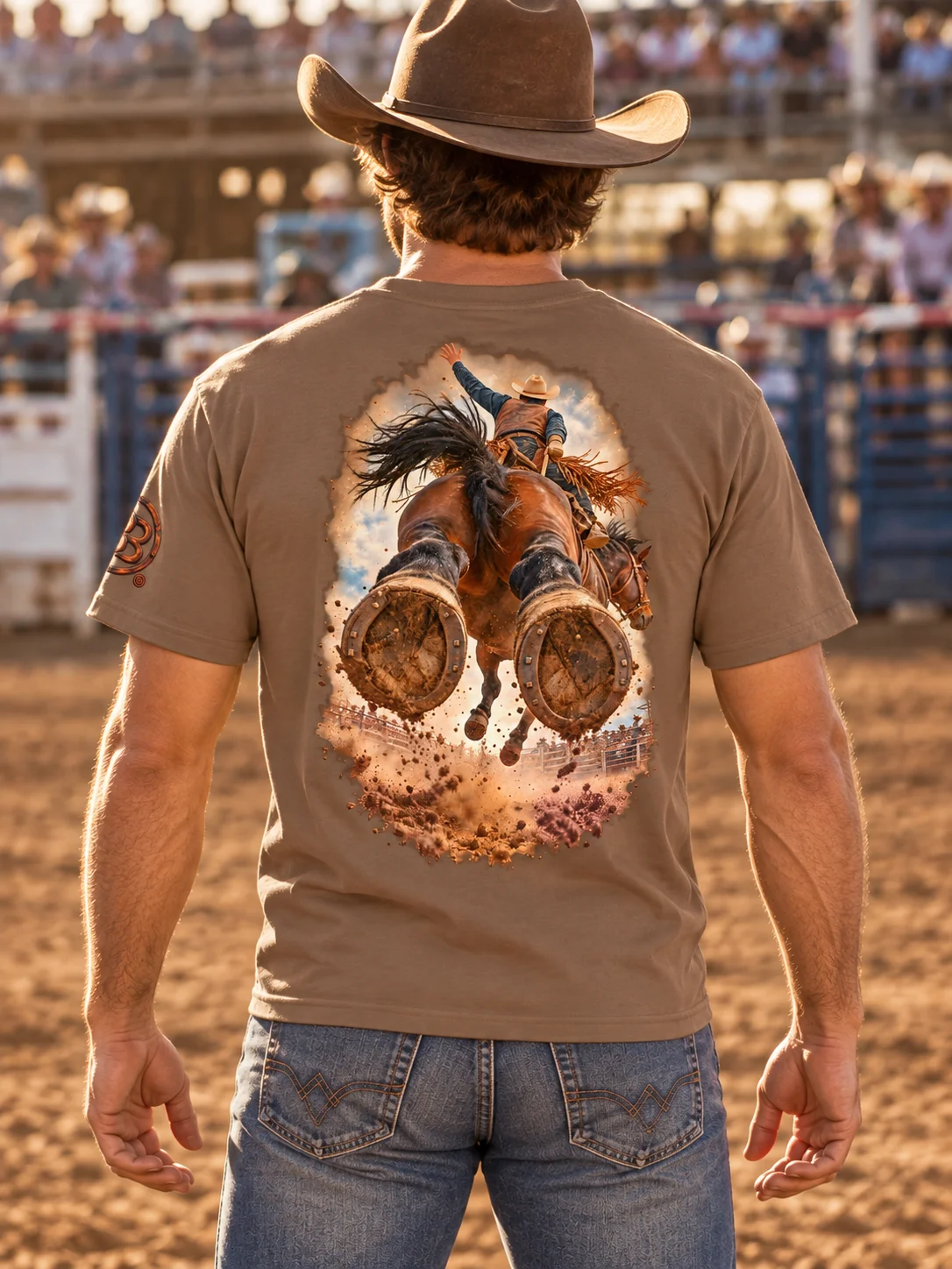 Bareback Riding Shirt — Two-Sided POV Rodeo Tee | Broken Roughstock™ product image (2)