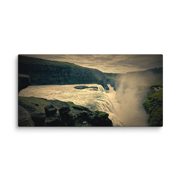 NORTHERN ILLUSIONS - Gullfoss (Water and Stone) Canvas Print product image (2)