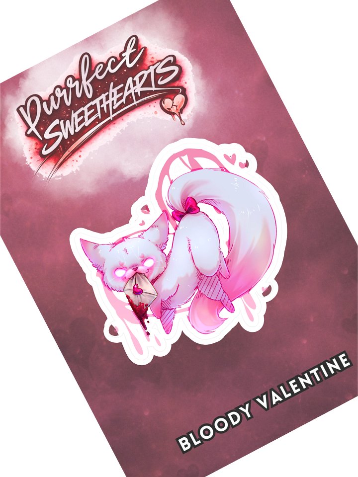 Purrfect Sweethearts | Bloody Valentine Sticker product image (1)
